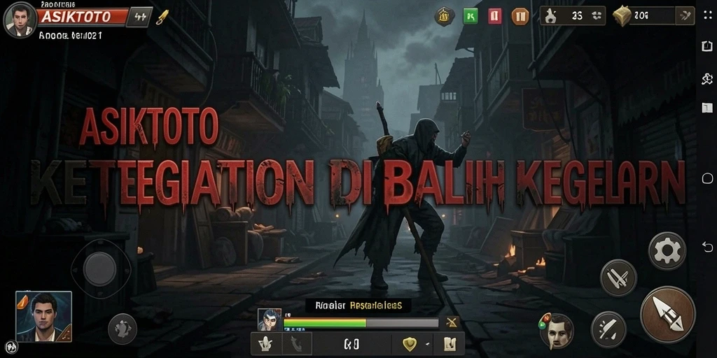 Tampilan gameplay menegangkan dengan suasana horor yang mendalam.