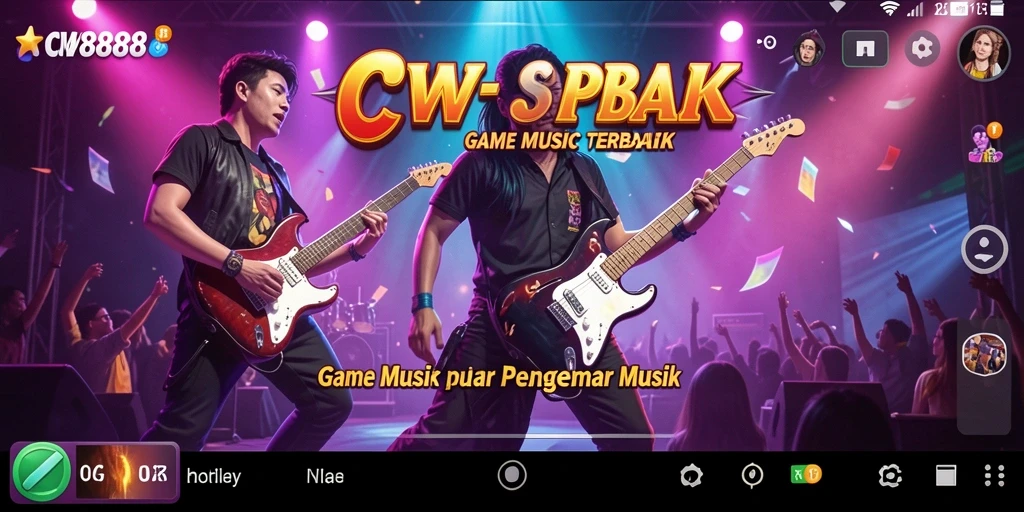 Tampilan gameplay CW8888 yang seru dan interaktif dengan musik.