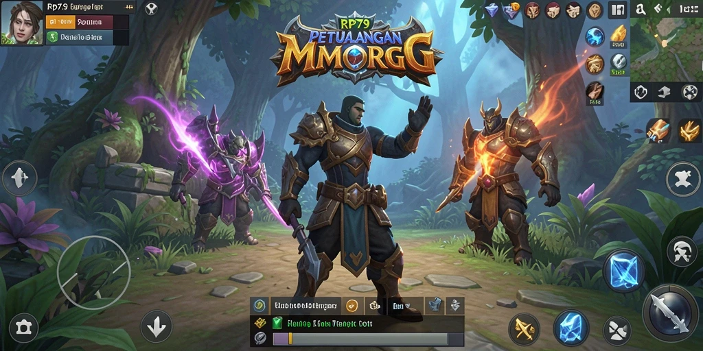 Screenshot gameplay RP79 menampilkan petualangan MMORPG yang seru.